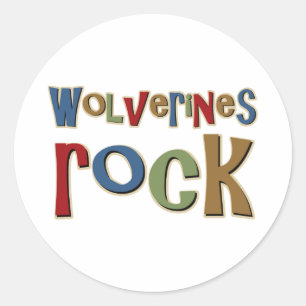 Sticker Rond Rock Wolverines