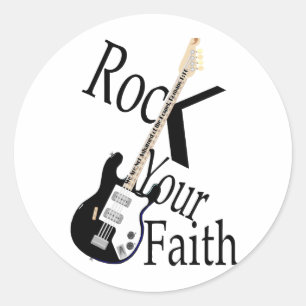 Sticker Rond Rock Your Faith G Style