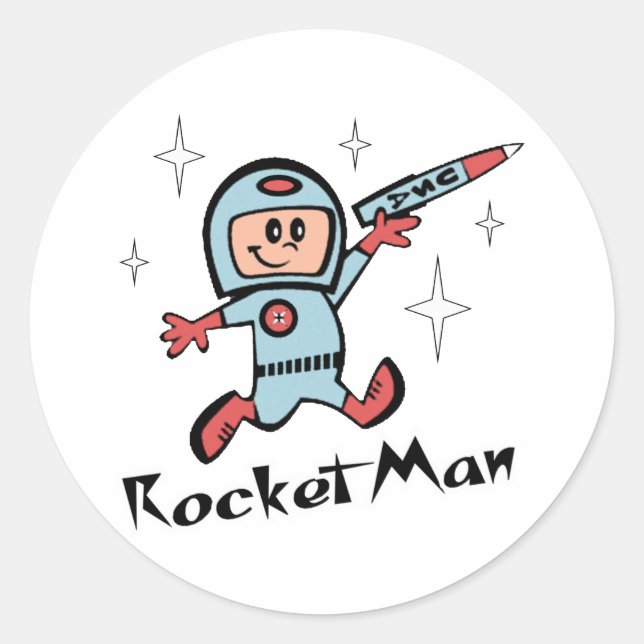 Sticker Rond Rocket Man (Devant)