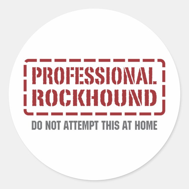 Sticker Rond Rockhound professionnel (Devant)