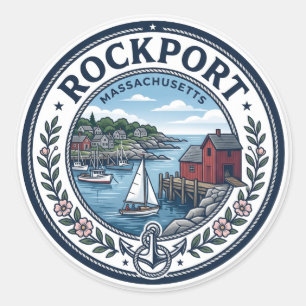 Sticker Rond Rockport États-Unis
