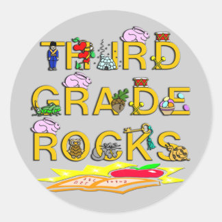 Sticker Rond Rocks de 3e année