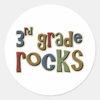 Sticker Rond Rocks de 3e année Troisième
