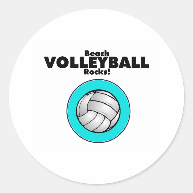 Sticker Rond Rocks de beach volley (Devant)