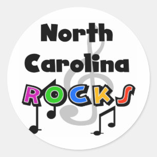 Sticker Rond Rocks de Caroline du Nord