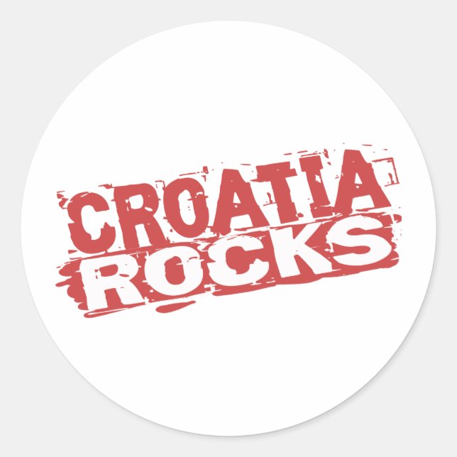 Sticker Rond Rocks de Croatie (Devant)