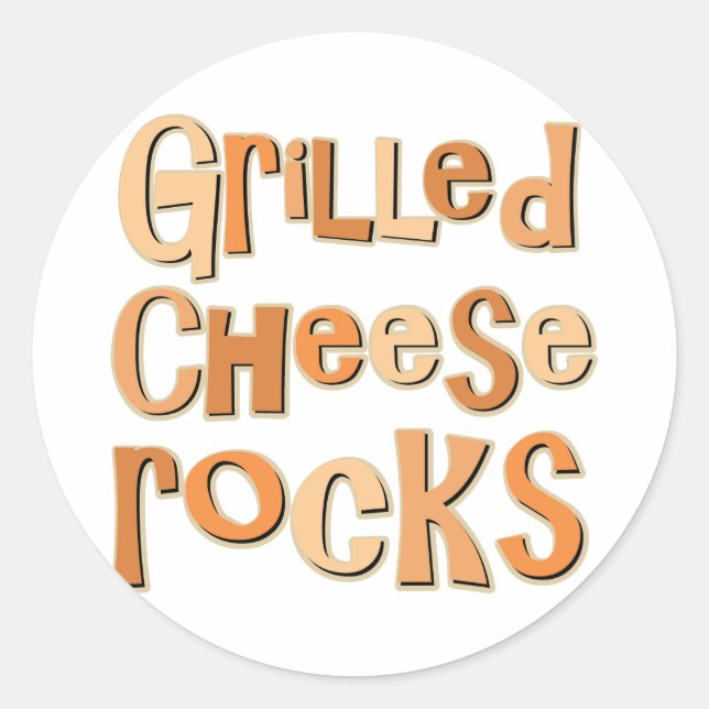 Sticker Rond Rocks de fromage grillé (Devant)