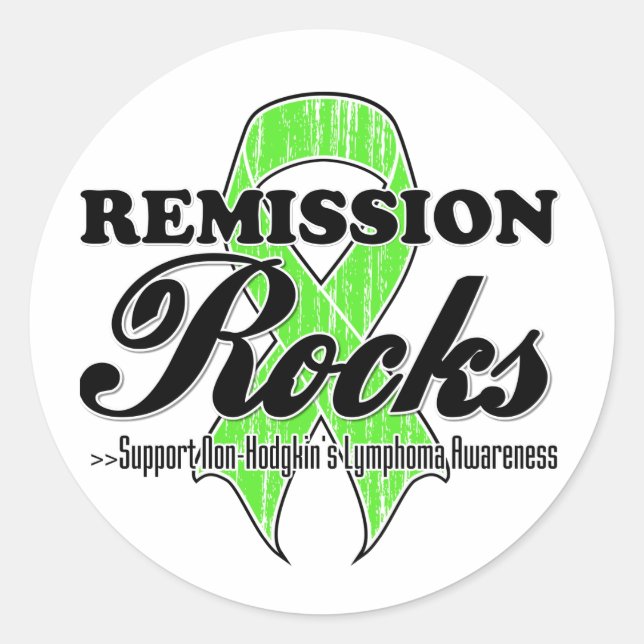 Sticker Rond Rocks de remise - Sensibilisation aux lymphomes no (Devant)