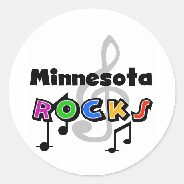 Sticker Rond Rocks du Minnesota (Devant)