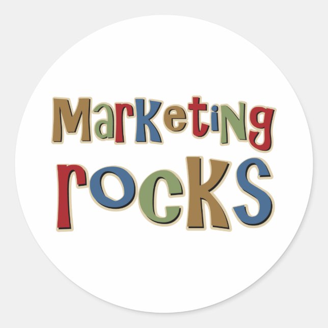 Sticker Rond Rocks marketing (Devant)