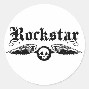 Sticker Rond Rockstar