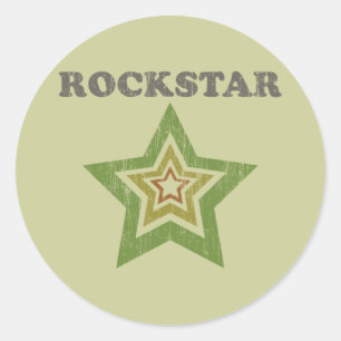 Sticker Rond Rockstar