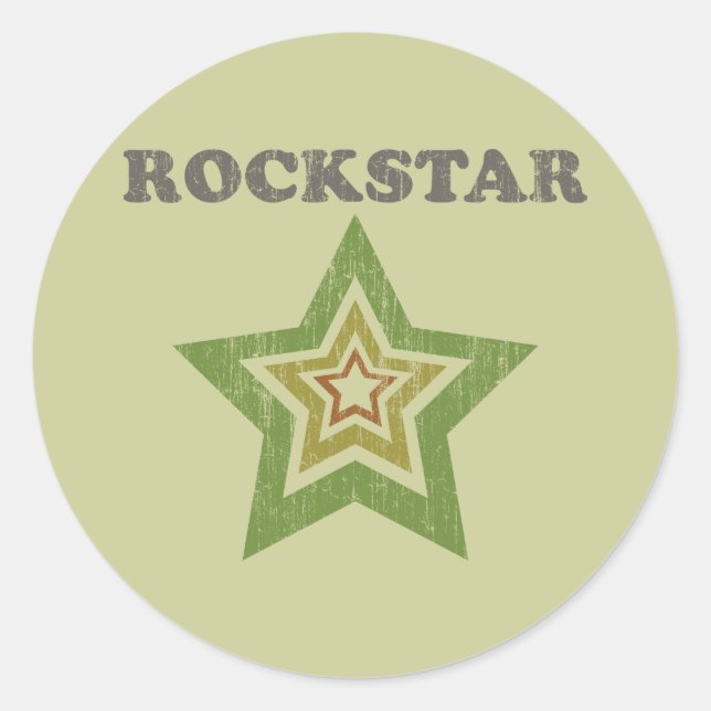 Sticker Rond Rockstar (Devant)