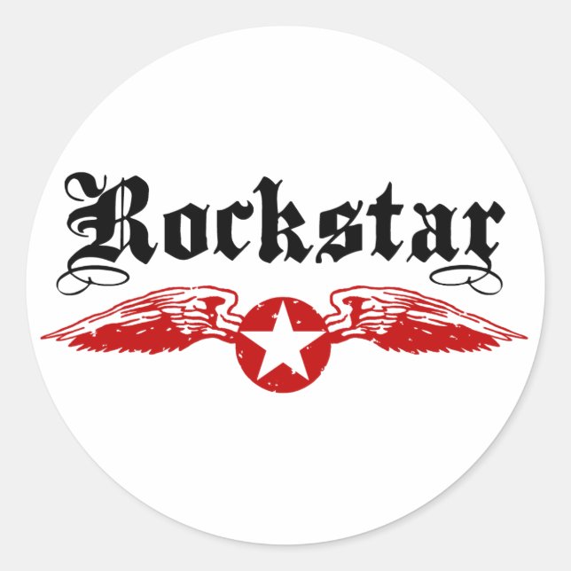 Sticker Rond Rockstar (Devant)