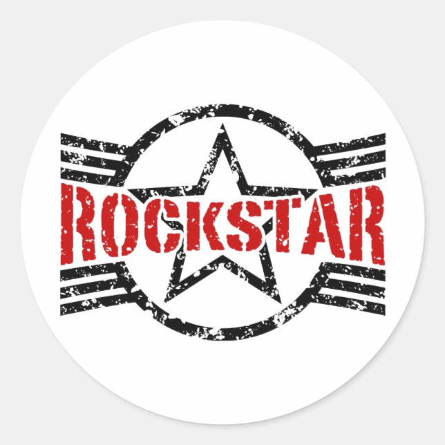 Sticker Rond Rockstar (Devant)
