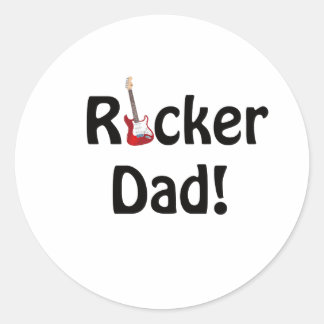 Sticker Rond Rockstar Papa