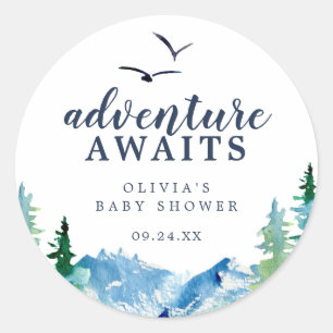 Sticker Rond Rocky Mountain Adventure Attend Fête Favoriser