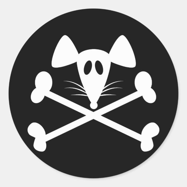 Sticker Rond Rodent pirate (Devant)