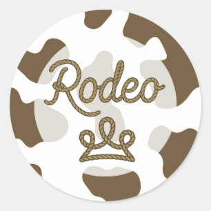 Sticker Rond Rodéo Brown Princesse Pays Ouest Tiara Crown