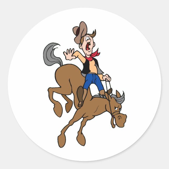 Sticker Rond Rodeo Rider (Devant)