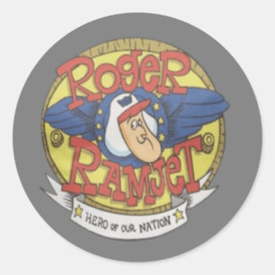 Sticker Rond Roger Ramjet
