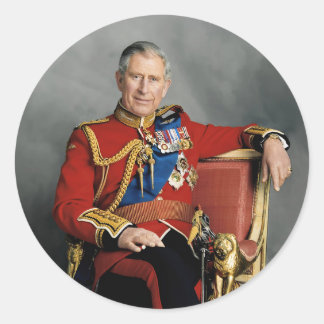 Sticker Rond Roi Charles III