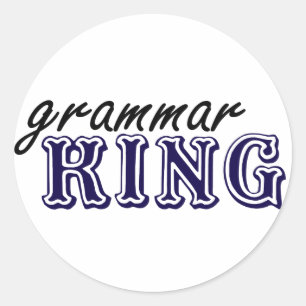 Sticker Rond Roi de grammaire