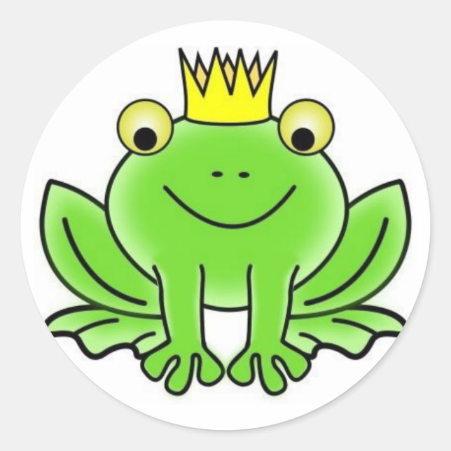 Sticker Rond Roi de grenouille (Devant)