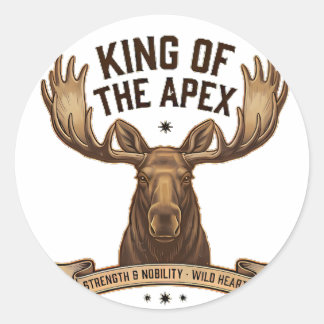 Sticker Rond Roi de l'apex - Orignal Américain Vintage