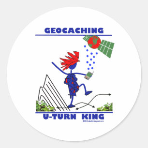 Sticker Rond Roi de tour de Geocaching U