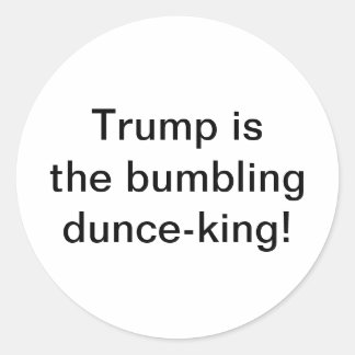 Sticker Rond roi des imbéciles maladroit Trump Hankamer Artjunk