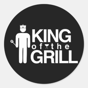 Sticker Rond Roi du Grill