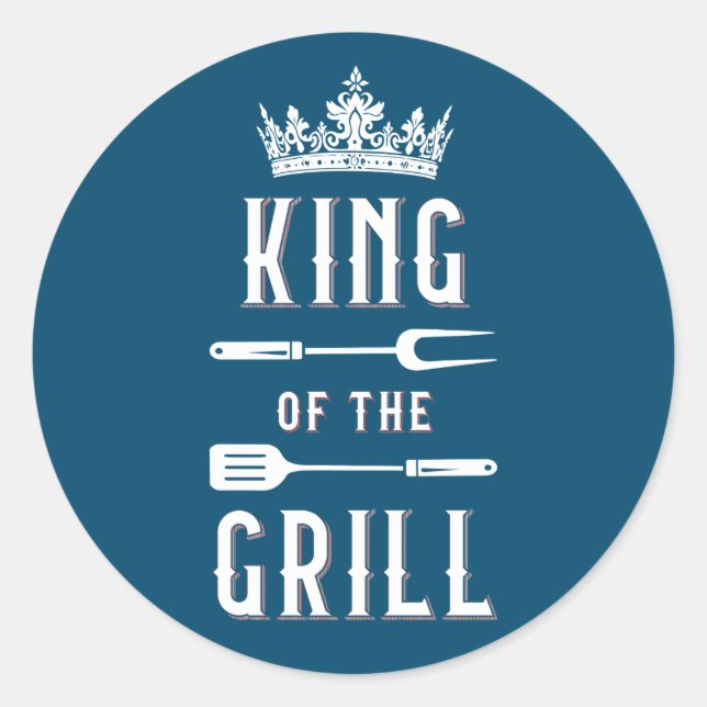 Sticker Rond Roi du Grill (Devant)