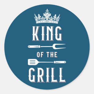 Sticker Rond Roi du Grill