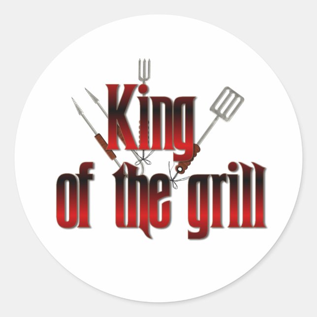 Sticker Rond Roi du grill (Devant)