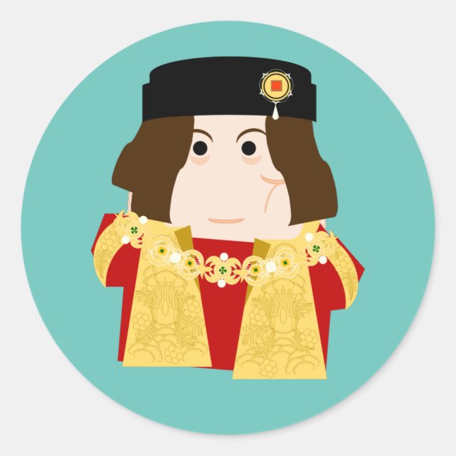 Sticker Rond Roi Richard III d'Angleterre (Devant)