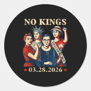 Sticker Rond Rois en Amérique 28 mars 2026 jour des rois drôle