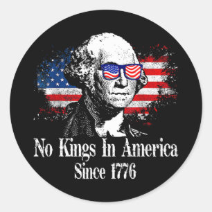 Sticker Rond Rois en Amérique depuis 1776 drapeau américain en