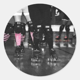 Sticker Rond Roller Derby