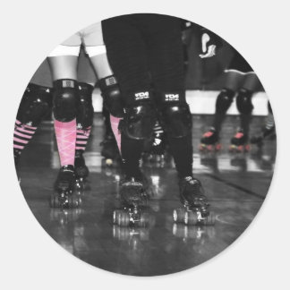 Sticker Rond Roller Derby