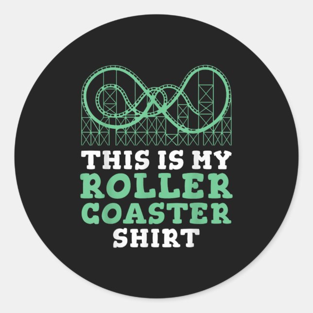 Sticker Rond Roller Dessous de verre Crew Amusement Park Fans D (Devant)