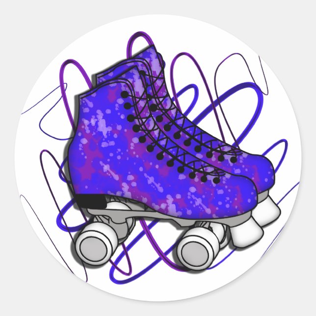 Sticker Rond Rollerskates (Devant)