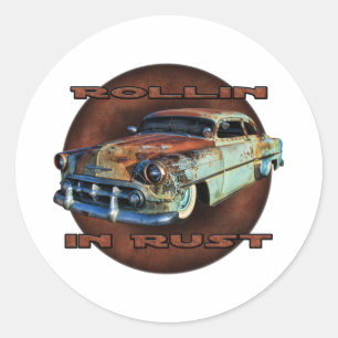 Sticker Rond Rollin dans la rouille Dragger Tail haché Chevy