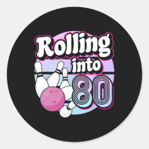 Sticker Rond Rolling In 80 Bowling 80e anniversaire