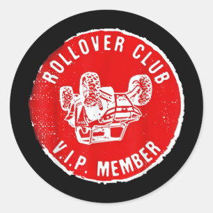 Sticker Rond Rollover Club Utv Sxs Drôle Côté À Côté Offre R