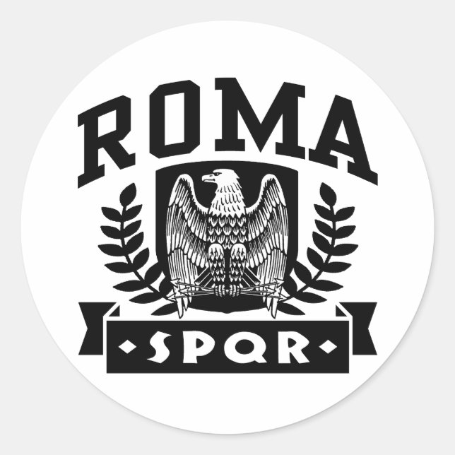 Sticker Rond Rom SPQR (Devant)