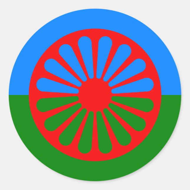 Sticker Rond Roma, Inde (Devant)