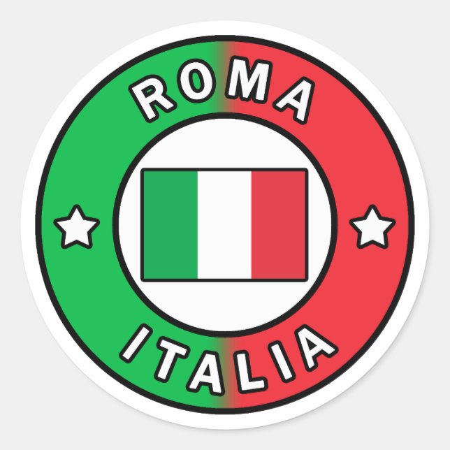Sticker Rond Roma Italia (Devant)