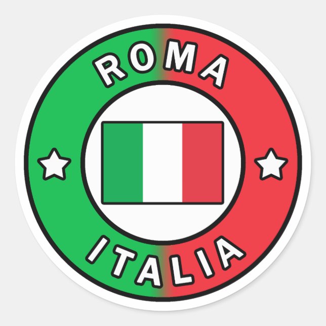 Sticker Rond Roma Italia (Devant)