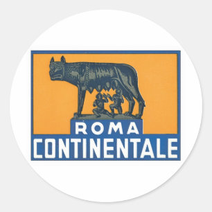 Sticker Rond Roma vintage Continentale